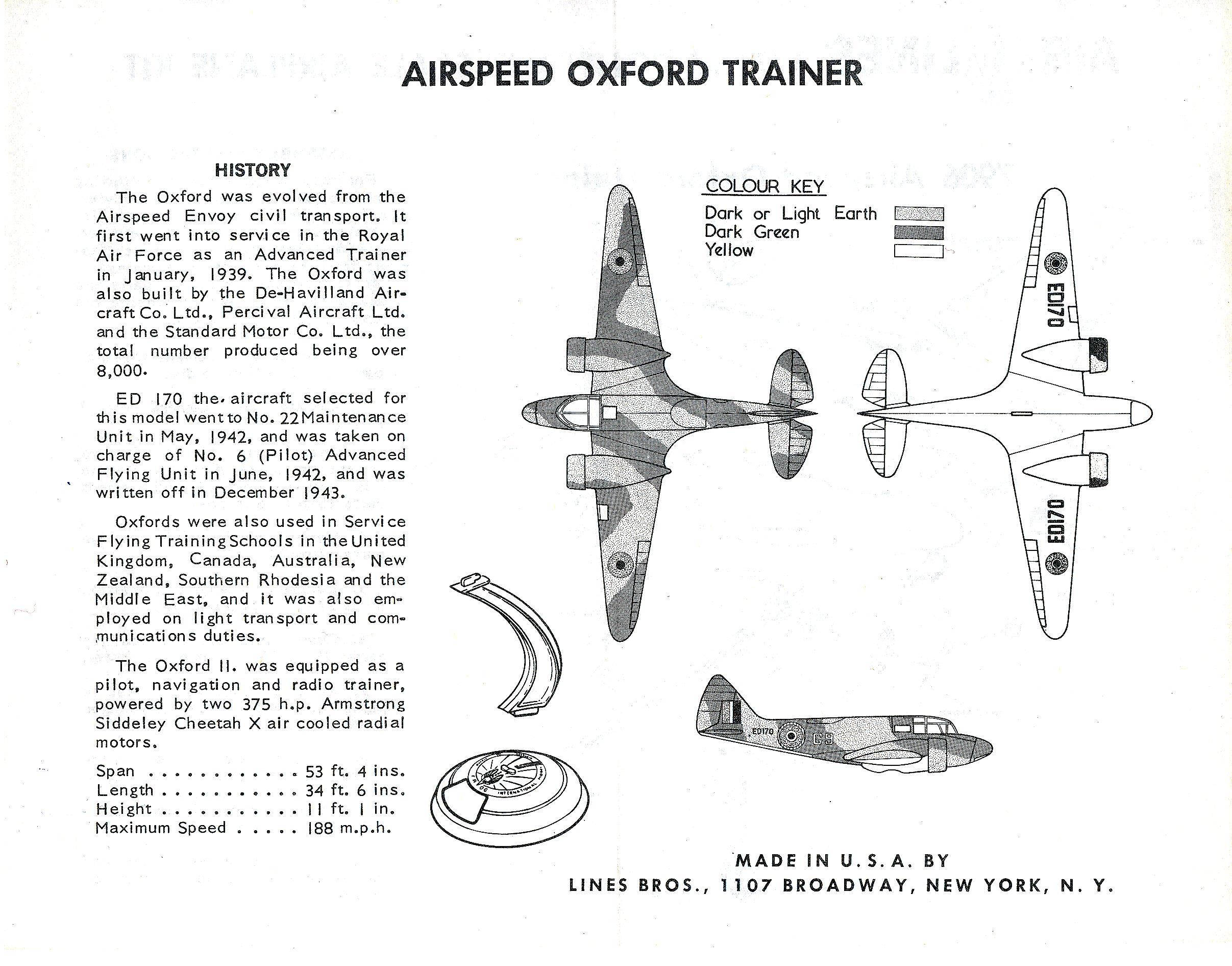 Декаль NOVO F336 Airspeed Oxford Mk.II Trainer